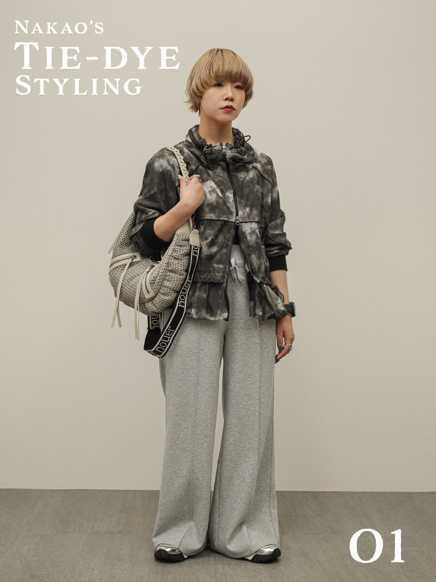 コーディネート,ファッション,スタッフスタイリング,タイダイ柄