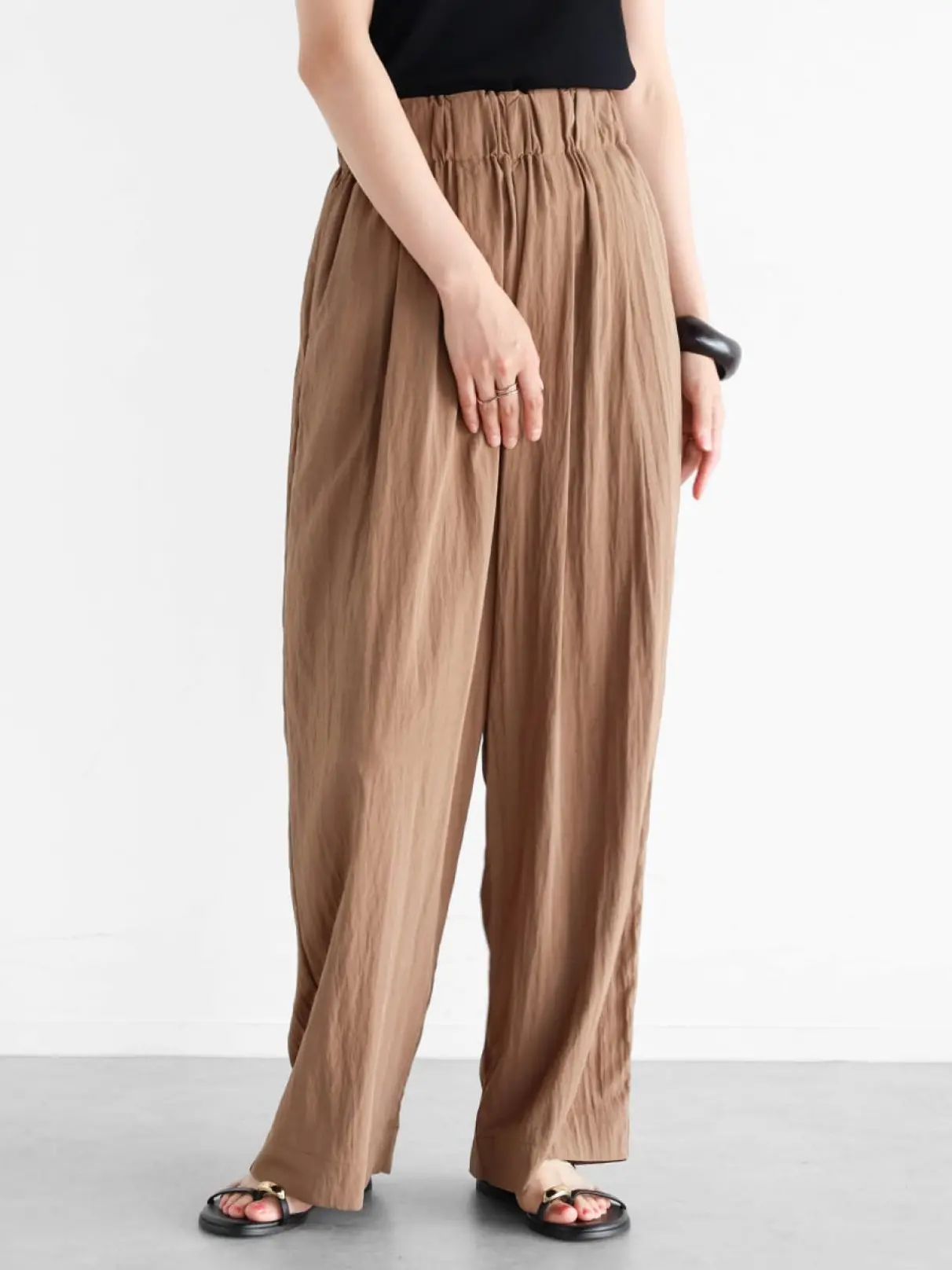 Vin(ヴァン) シャーリングワイドパンツ