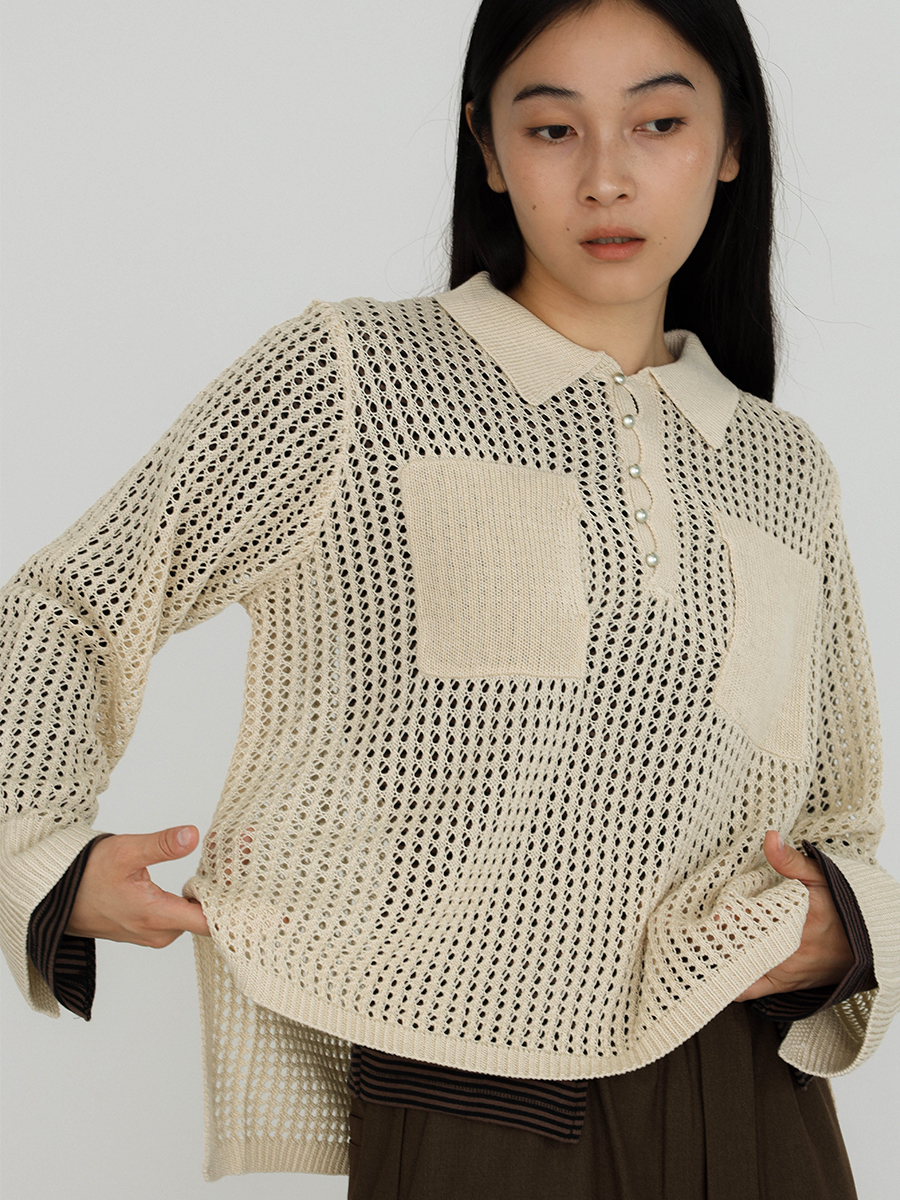 Loop embroidered plaid pattern bag