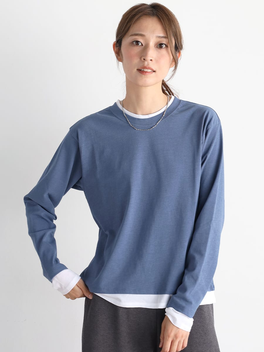 CLOVE クローブ 春まで使えるセールアイテム レイヤードスタイル切替カットソー