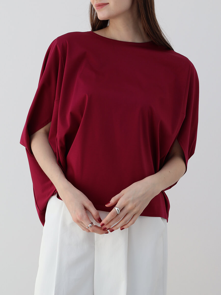 コットンジャージーポンチョカットソー