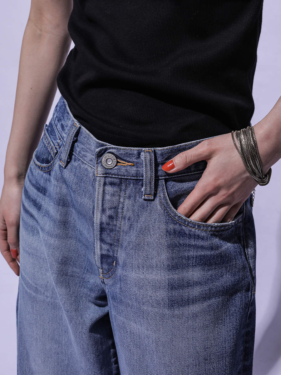 Laser Panel Denim Pants