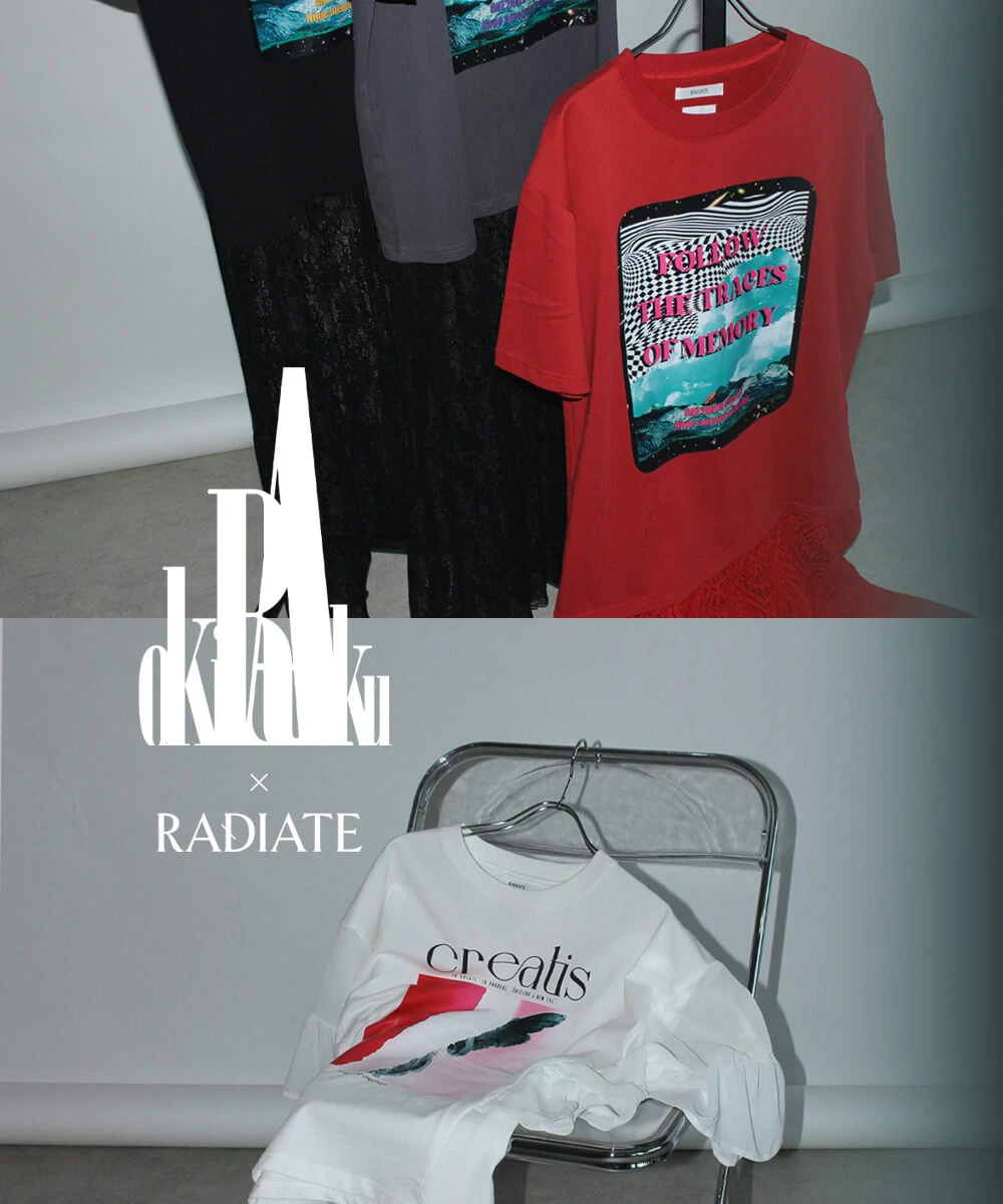 DAIRIKU グラフィックプリント長袖カットソー OKIRAKU×RADIATEグラフィックカットソーのご紹介 - ｜YAMADAYA STORE