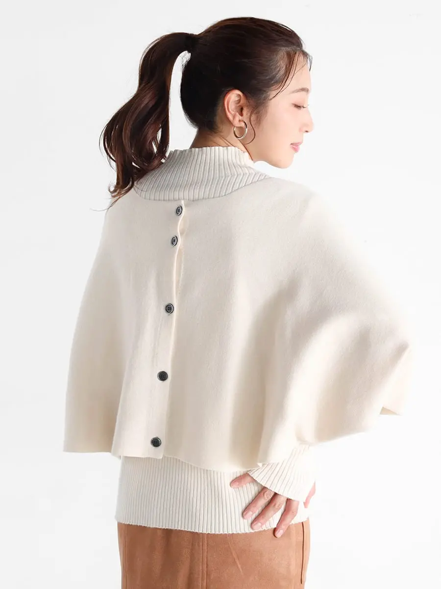 Vin(ヴァン)　ケープハイネックニットアンサンブル