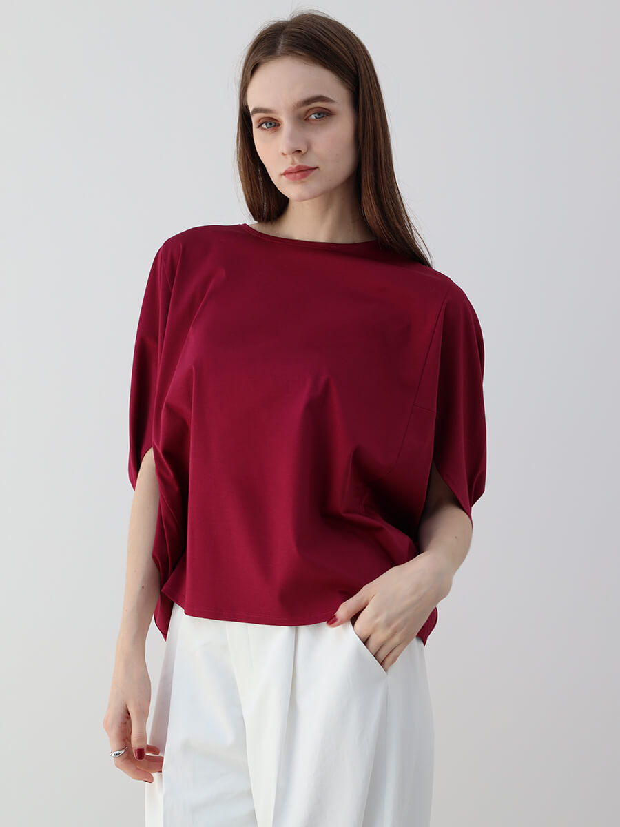 Aga×NORITAKE　コットンジャージーポンチョカットソー