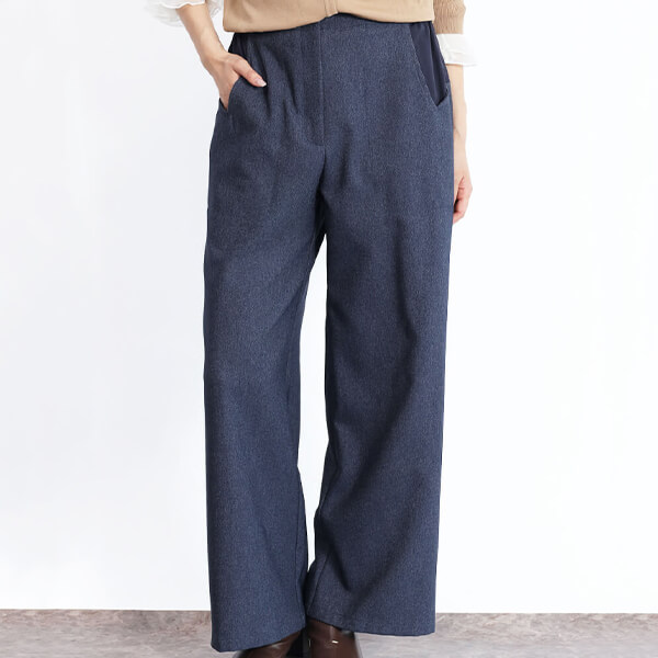 デニムライクスクエアカットポケットパンツ