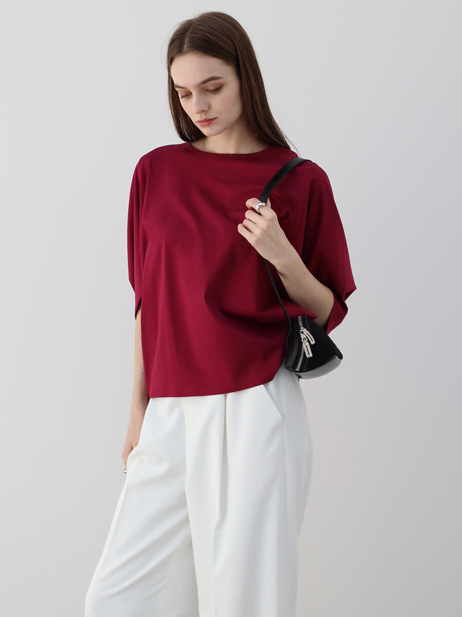 Aga×NORITAKE　コットンジャージーポンチョカットソー