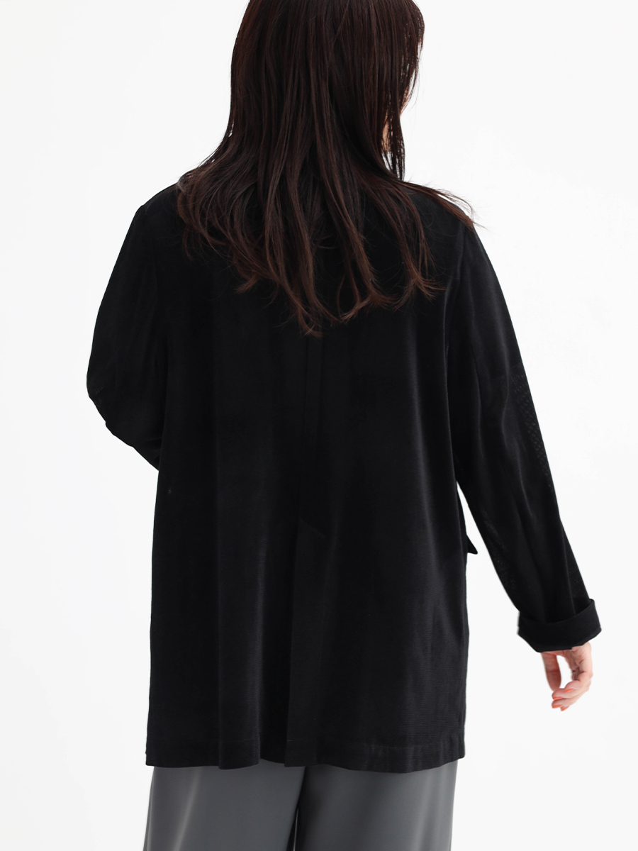 Mesh velour tailored jacket