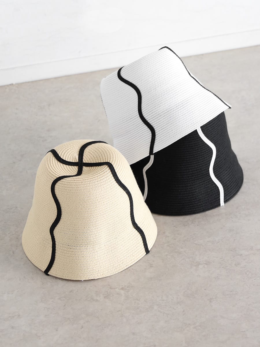 ラインデザインバケットハット