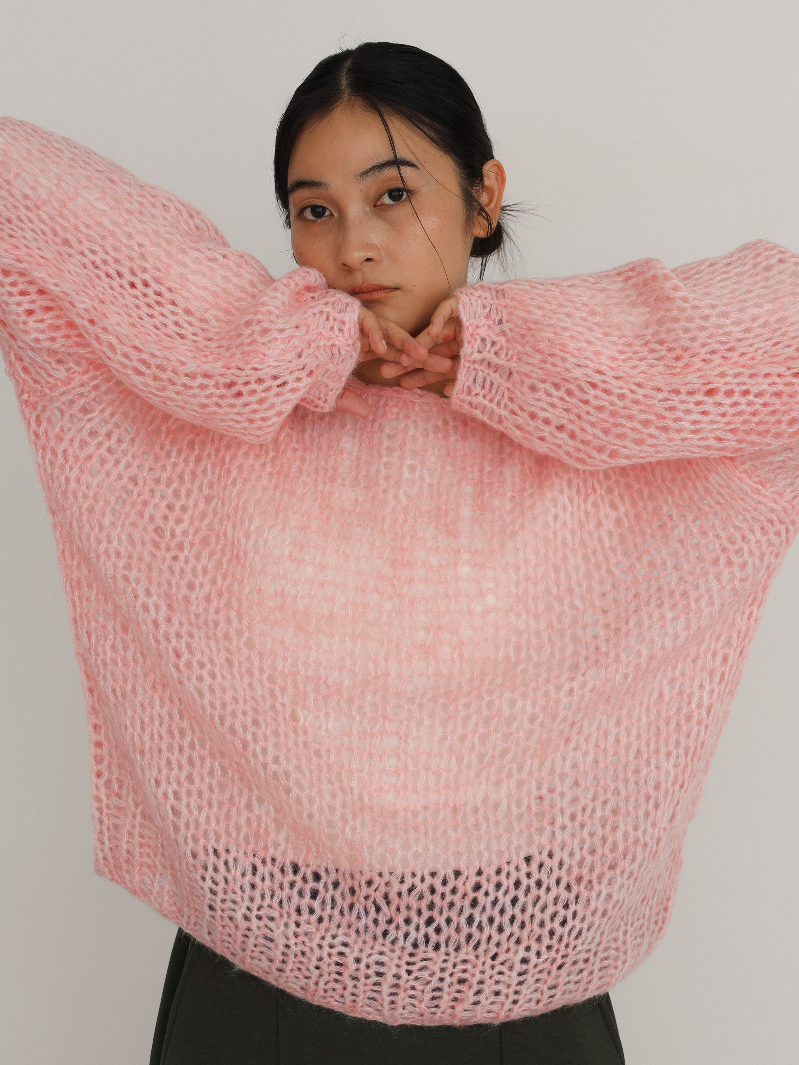 Sheer mohair pullover