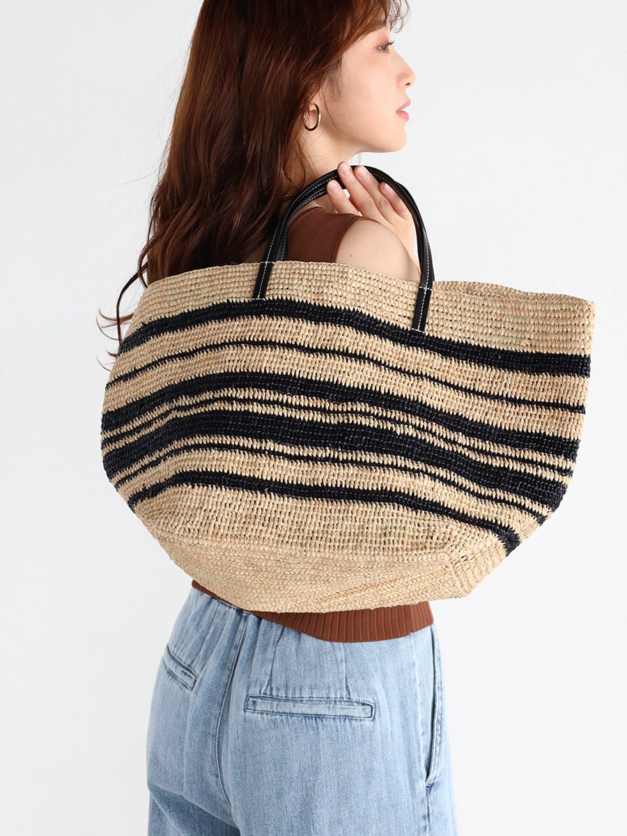 ラフィアビッグトートバッグ