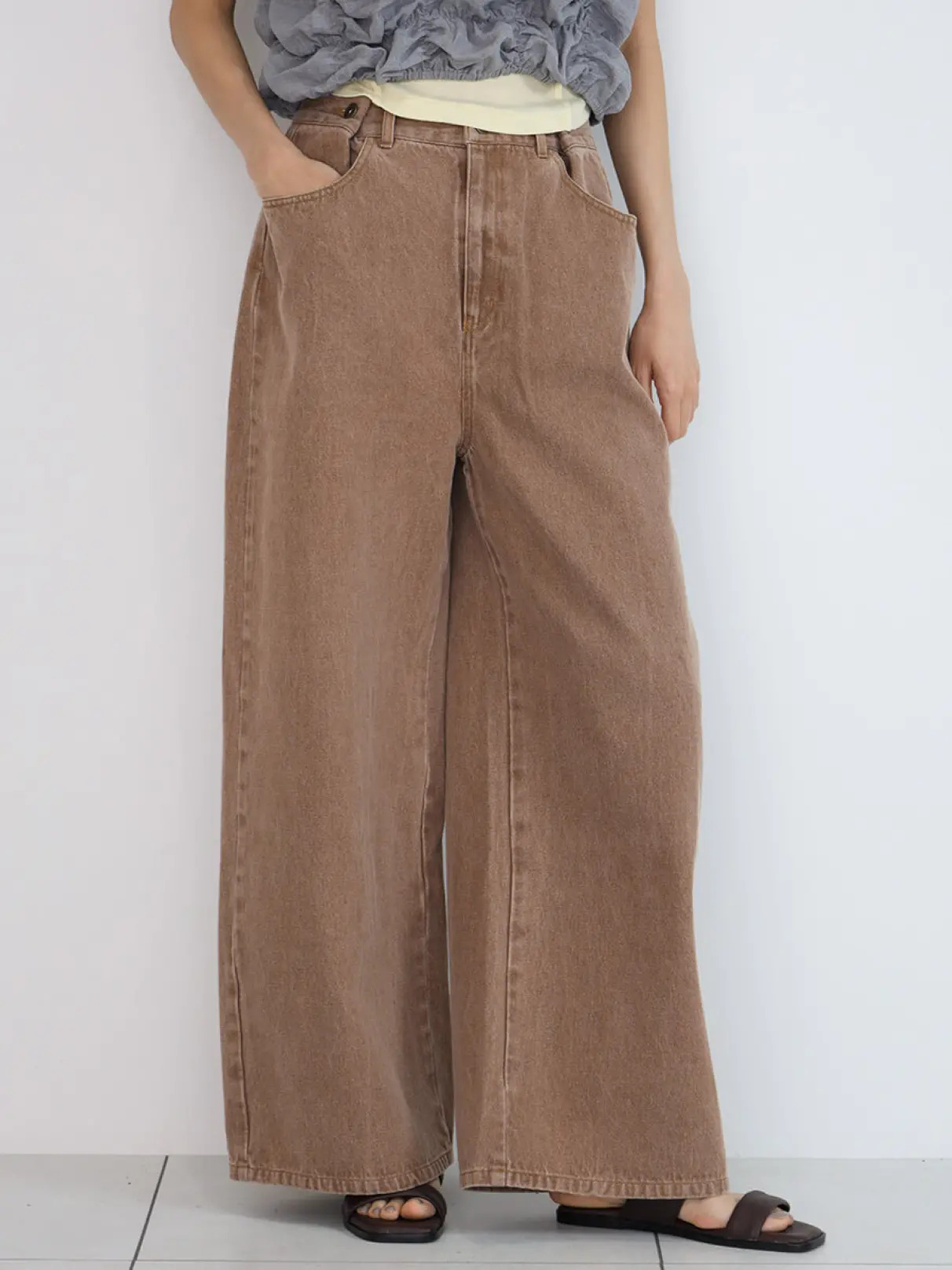 【再入荷】Waist tuck fade denim pants