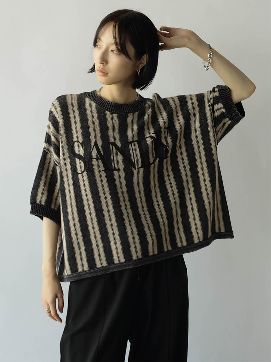 RADIATE(ラディエイト)　箔プリントロゴタンクトップ×シアートップス