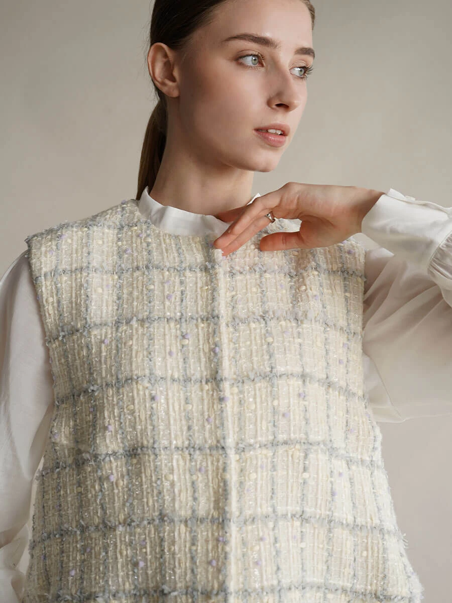 ★LINTONツイード★ジャーナルスタンダードレサージュ ツイードジャケット journal standard L'essage（ジャーナルスタンダードレサージュ