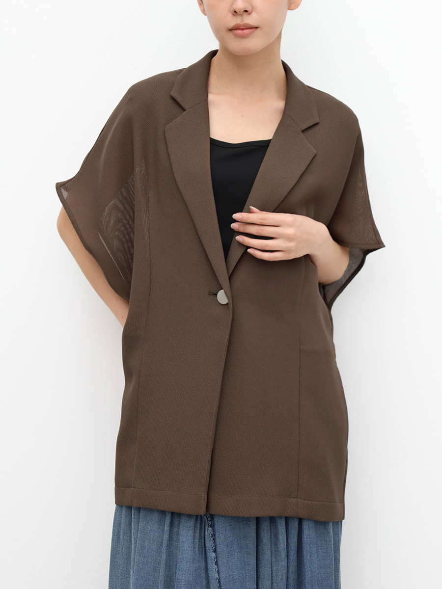 CLOVE シアーメッシュ半袖ジャケット 再入荷　新色追加