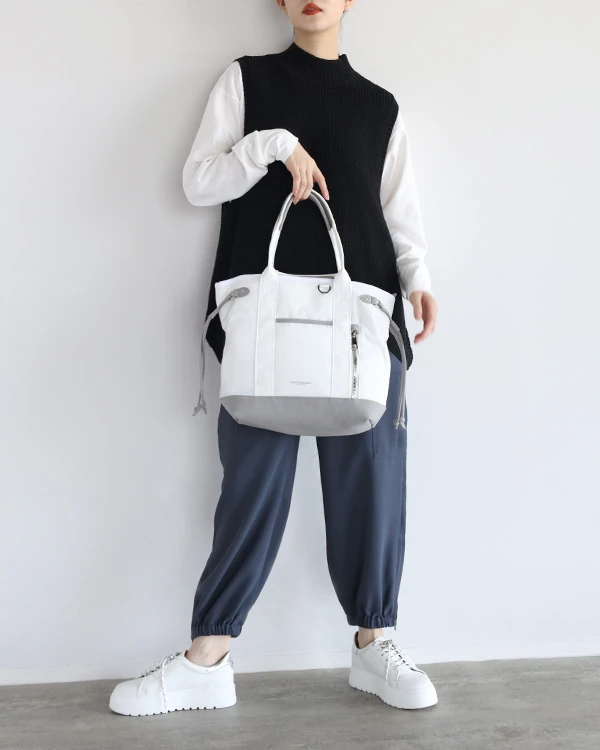 YAMADAYA　nouer　リュック フロントZIPバックパック(White) - INDISPENSABLE×nouer - LASUD