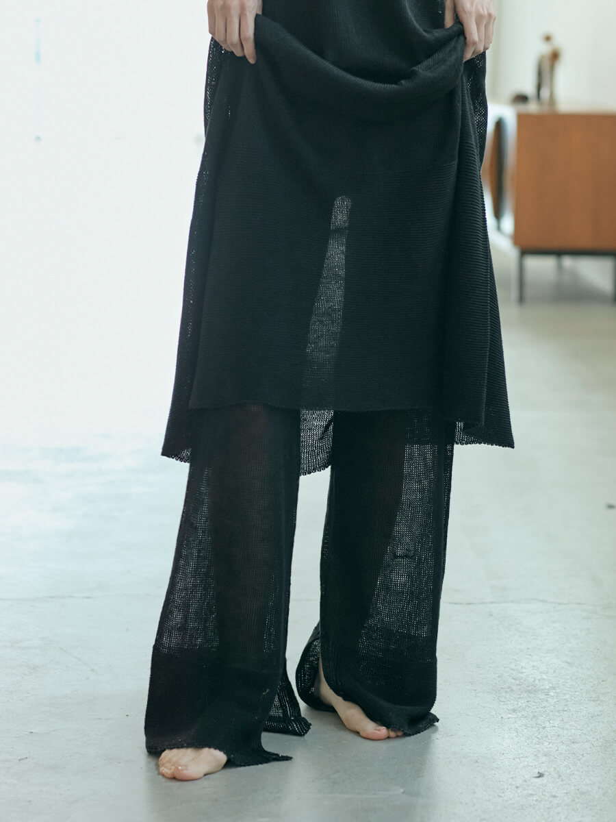Linen knit pants