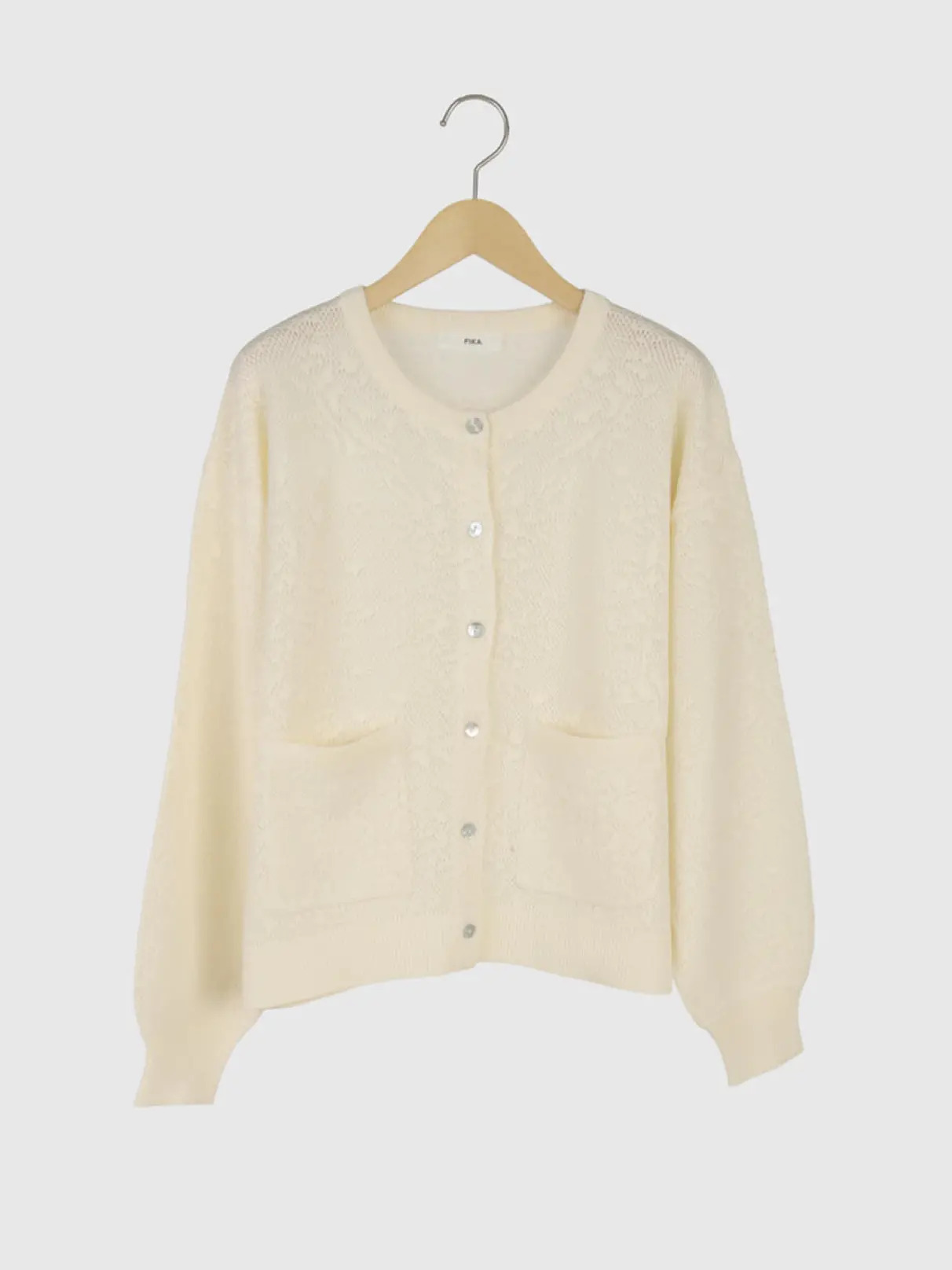 Openwork knit cardigan