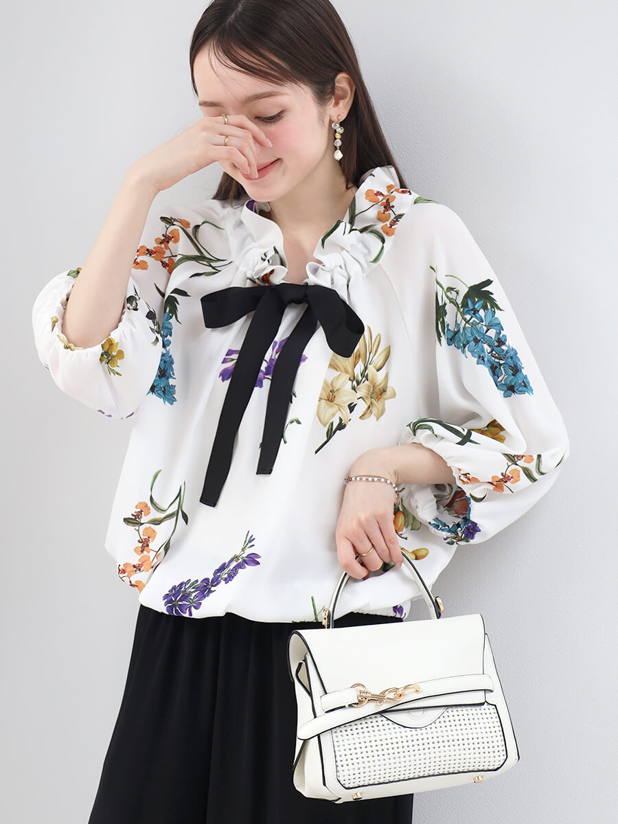 メッシュディティールベルテッドミニバッグ