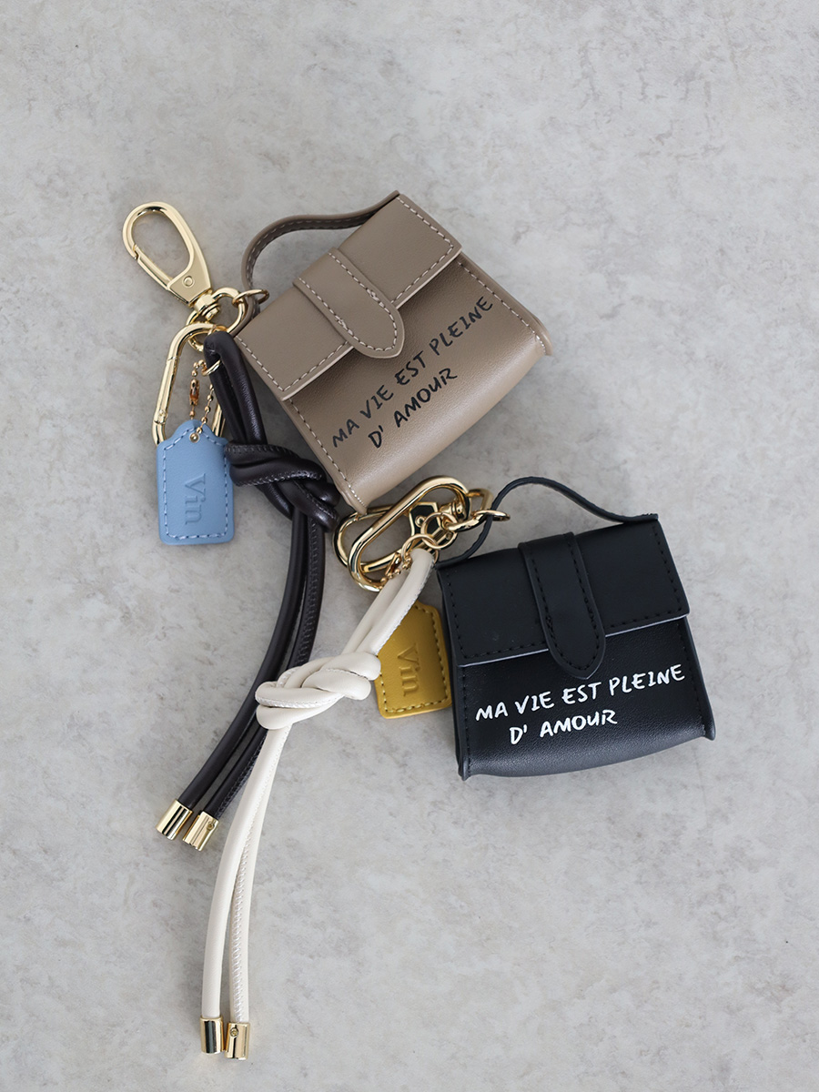 ミニバッグキーホルダー付きバッグチャーム