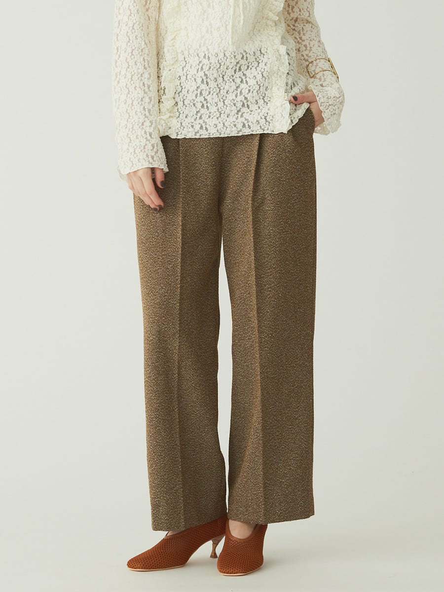 ネップツイードタックワイドパンツ