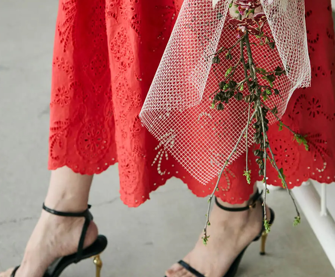Cutwork one-piece