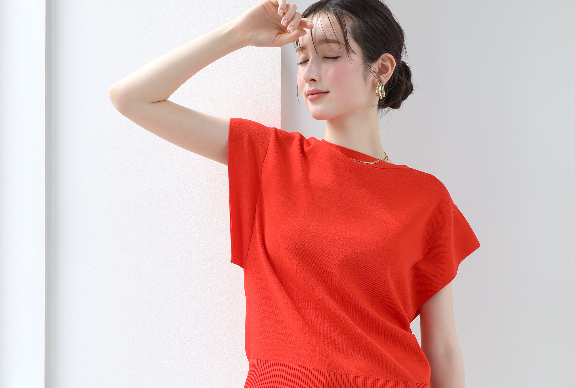 テクニカルデニムアシメフリルジレワンピ