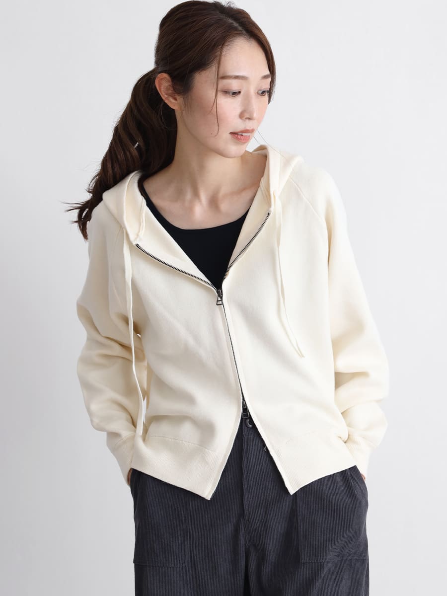 CLOVE クローブ 春まで使えるセールアイテム ジップアップニットフーディー