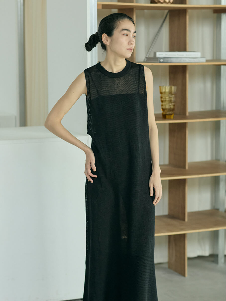 Linen knit one-piece