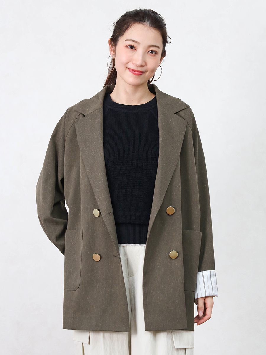 Vin(ヴァン)　ドロストストレッチデニムワイドパンツ