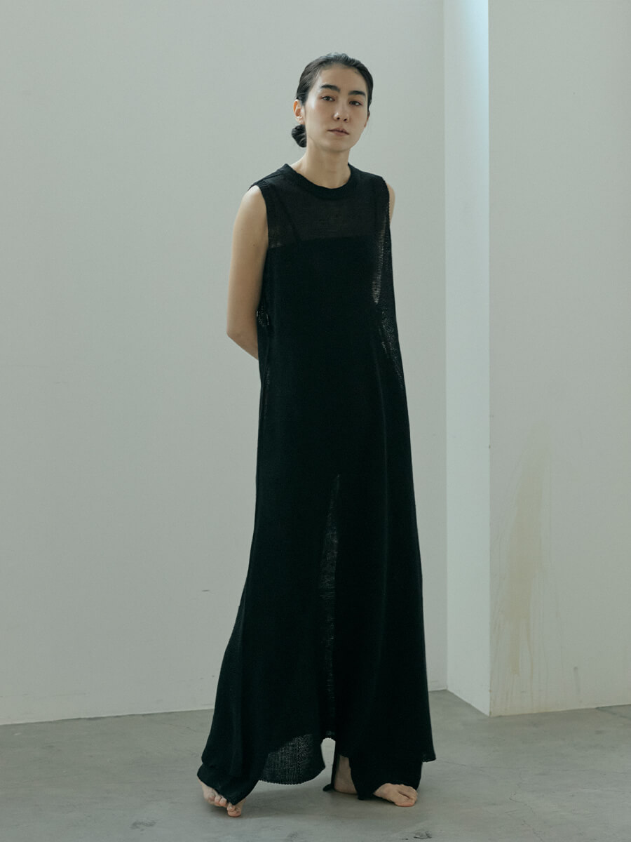 Linen knit one-piece