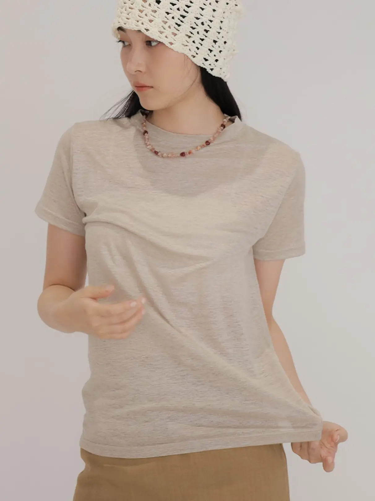Linen short sleeve T-shirt