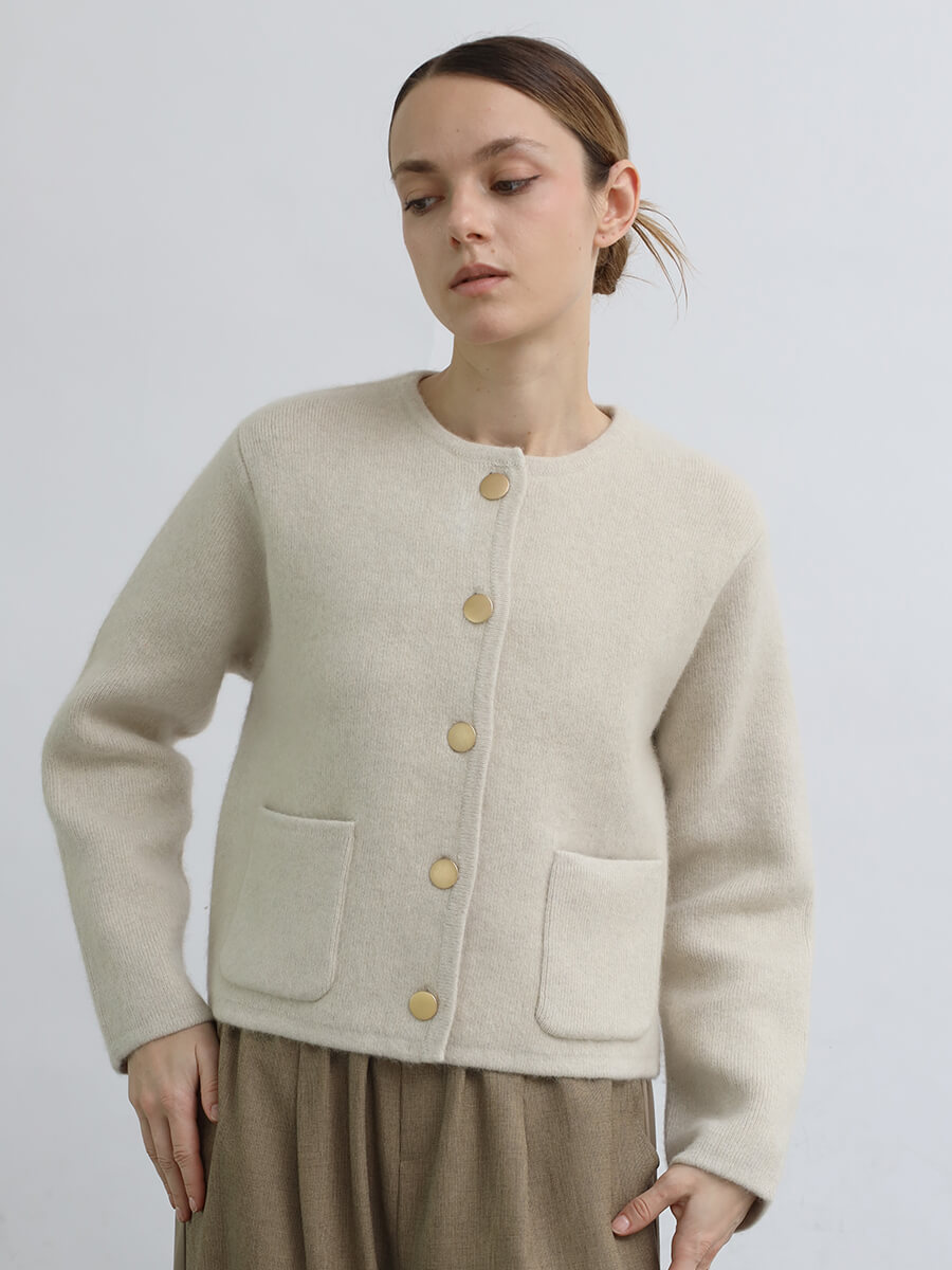 Aga ミドルゲージニット ニット カーディガン newarrival