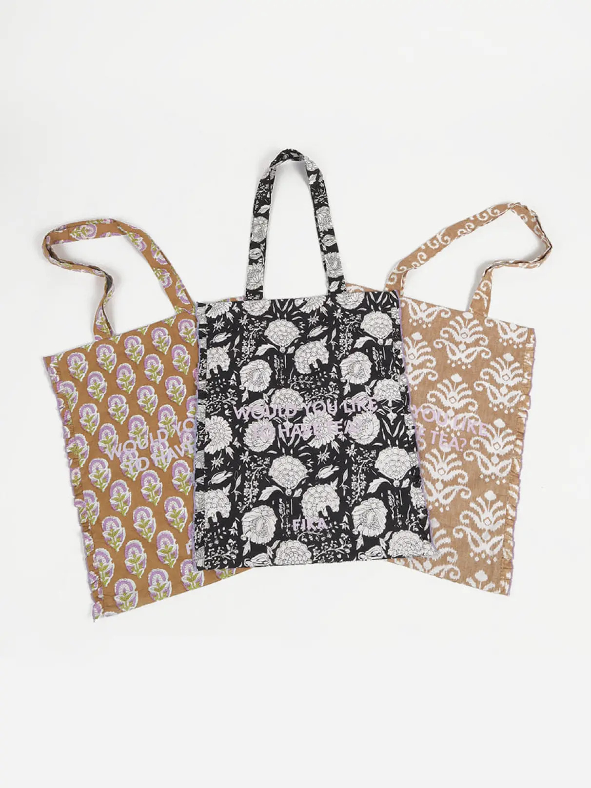 【再入荷/18 Patterns】Block print tote bag