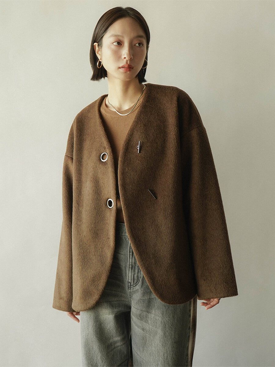 RADIATE(ラディエイト)　ノーカラーコクーンジャケット