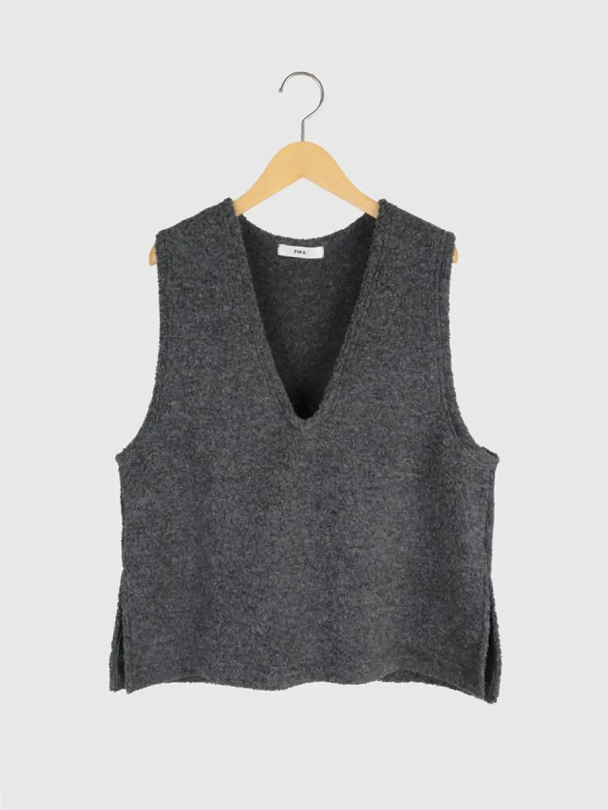 Wool blend v-neck vest