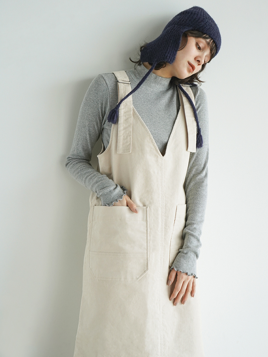 Velveteen jumper skirt