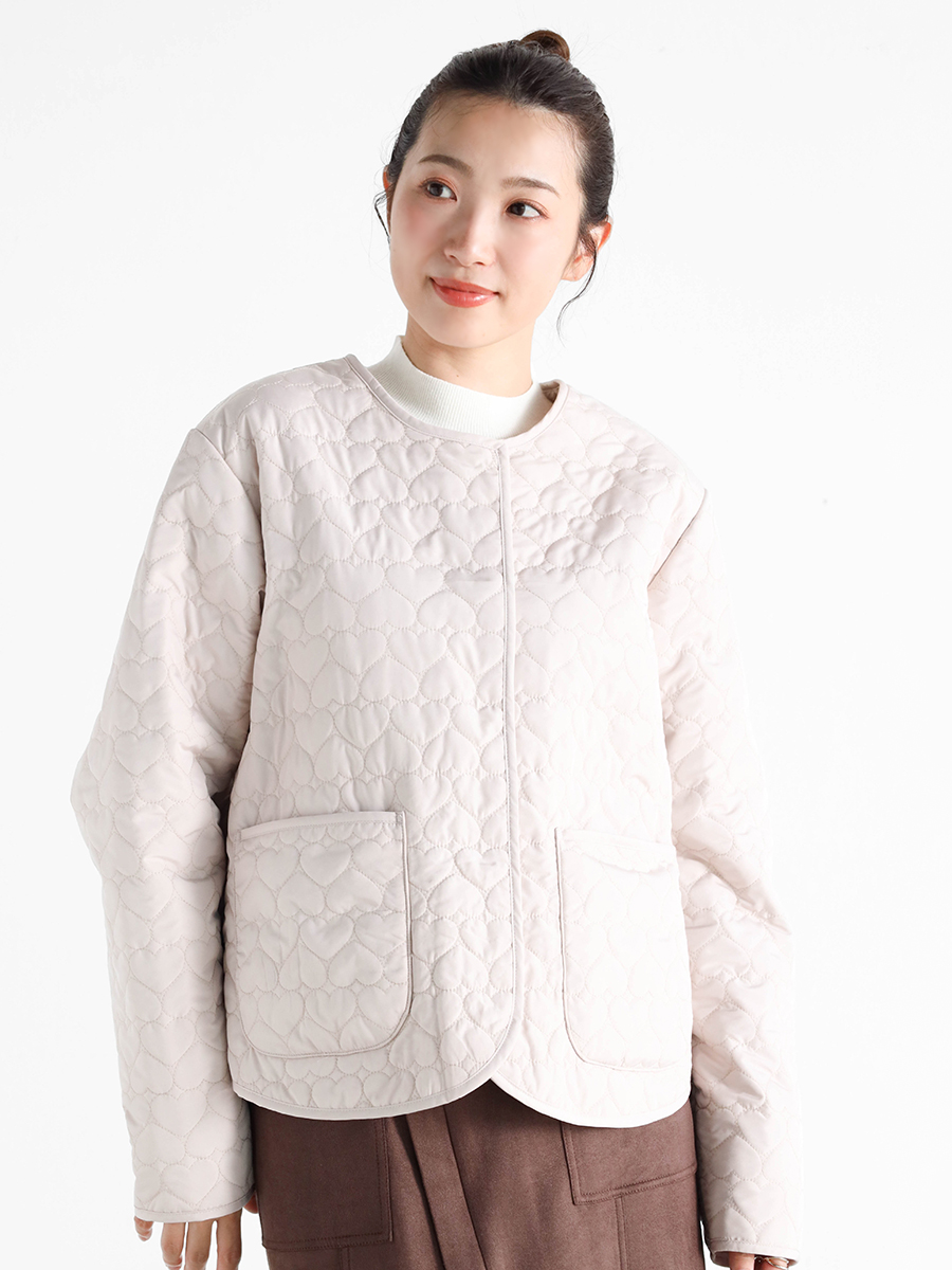 Vin ヴァン リバーシブルハートキルティングジャケット