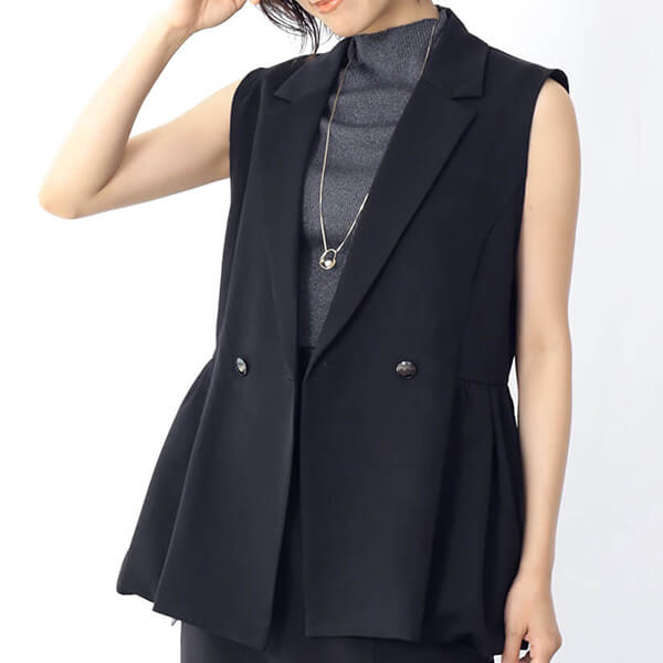 バルーンペプラムジレ