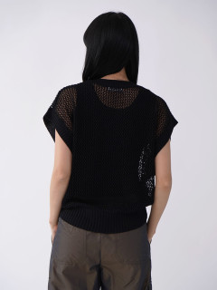 匿名送料込　新品●ヤマダヤ　ラシュッド LASUD ポイントメッシュベスト　黒 ラシュッド LASUD ポイントメッシュベスト （ブラック） -靴