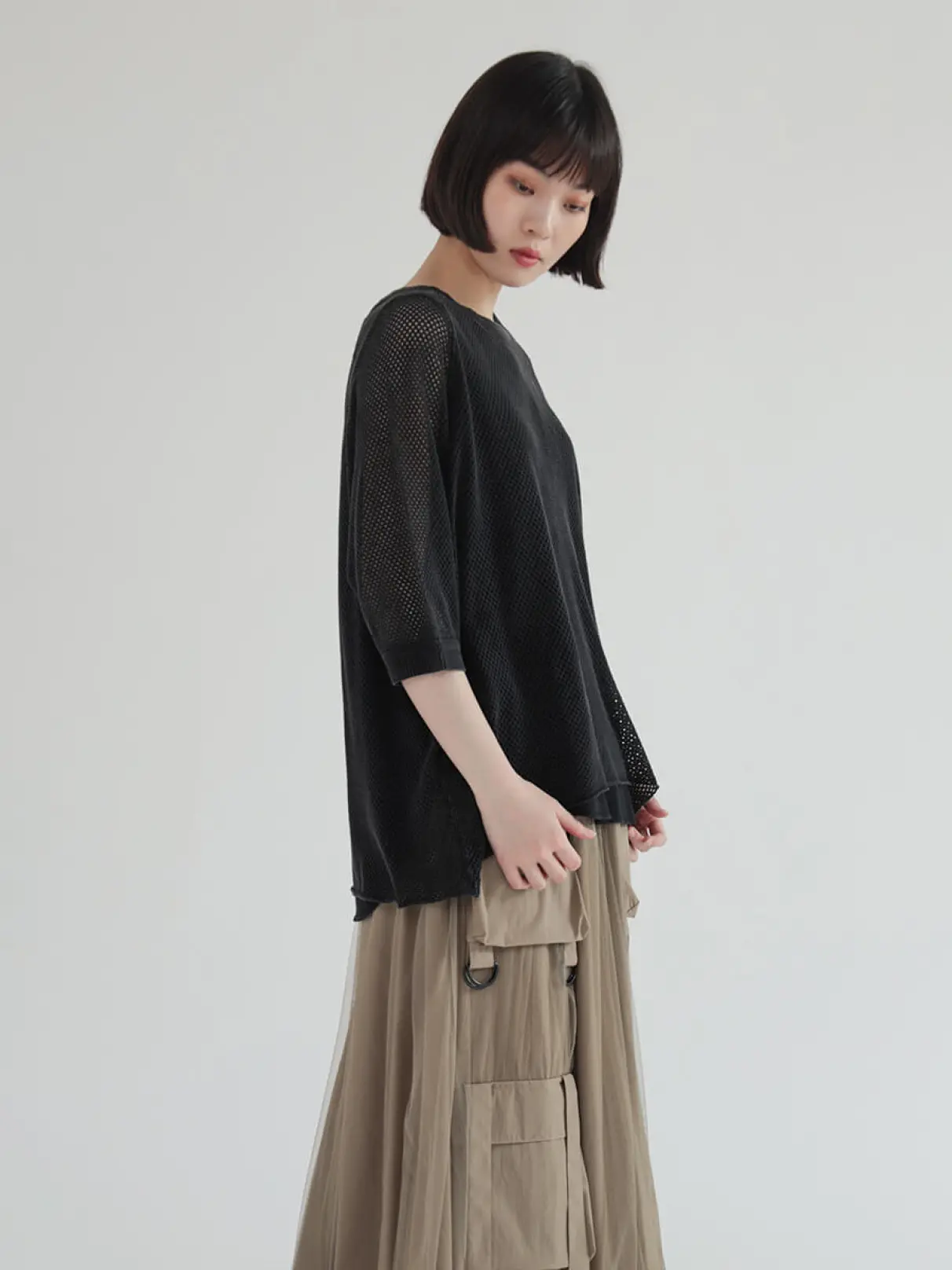 ヤマダヤ　LASUD ACTIVE ブラック ニットセーター LASUDのニット/セーターの商品一覧｜ファッション通販のYAMADAYA