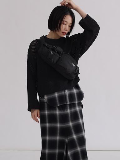 新品●ヤマダヤ　フェンネル　FENNEL バックチュールニットプルオーバー　黒 新品○ヤマダヤ フェンネル FENNEL バックチュールニットプル