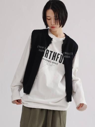 【新品】LASUD ラシュッド　バックチュールニットフーディ　ヤマダヤ 新品】LASUD ラシュッド バックチュールニットフーディ ヤマダヤ