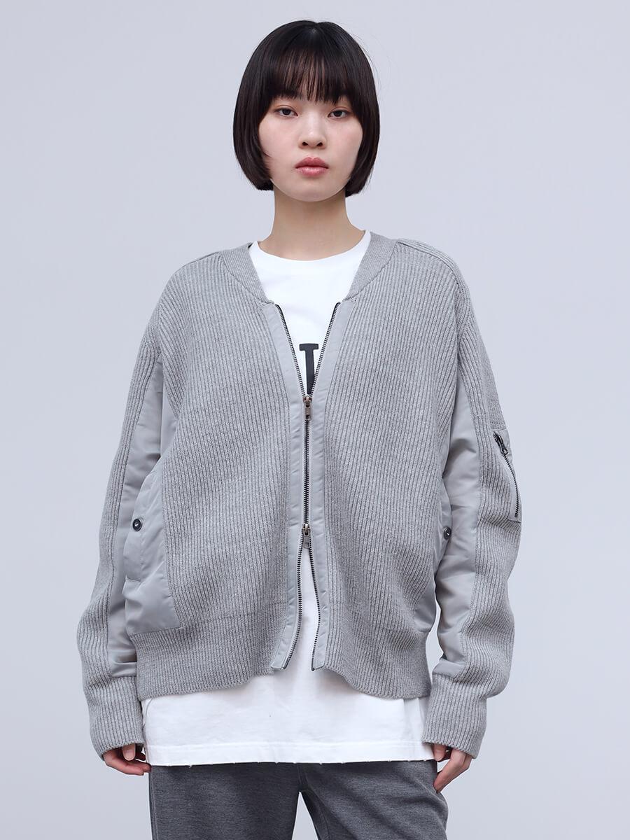 ミリタリージップアップニットカーディガン - LASUD - LASUD｜YAMADAYA