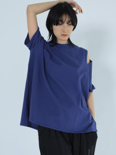ショルダースリットカットソー（Blue） - LASUD - LASUD