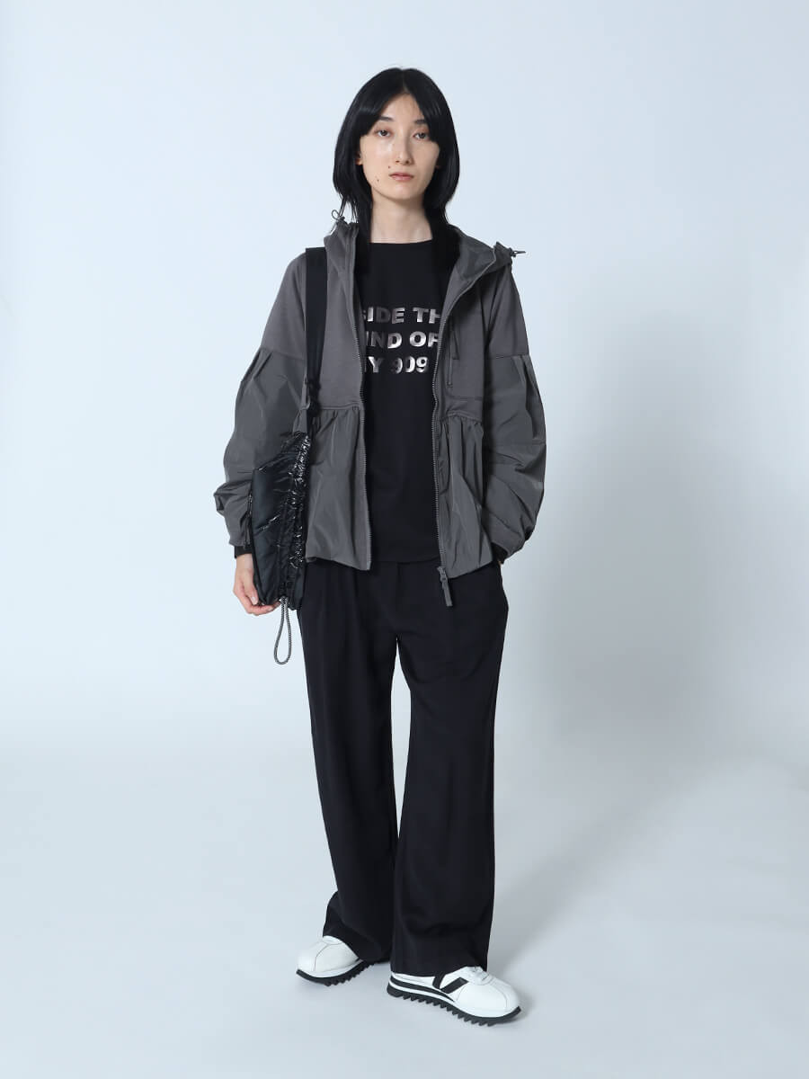 美品LASUD MILITARY ブラックロングコート　lasud◆パーカー 美品LASUD MILITARY ブラックロングコート lasud◇パーカー