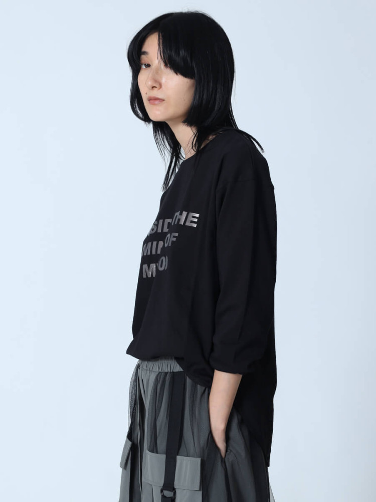 ロングスリーブ箔ロゴカットソー - LASUD - LASUD｜YAMADAYA STORE 