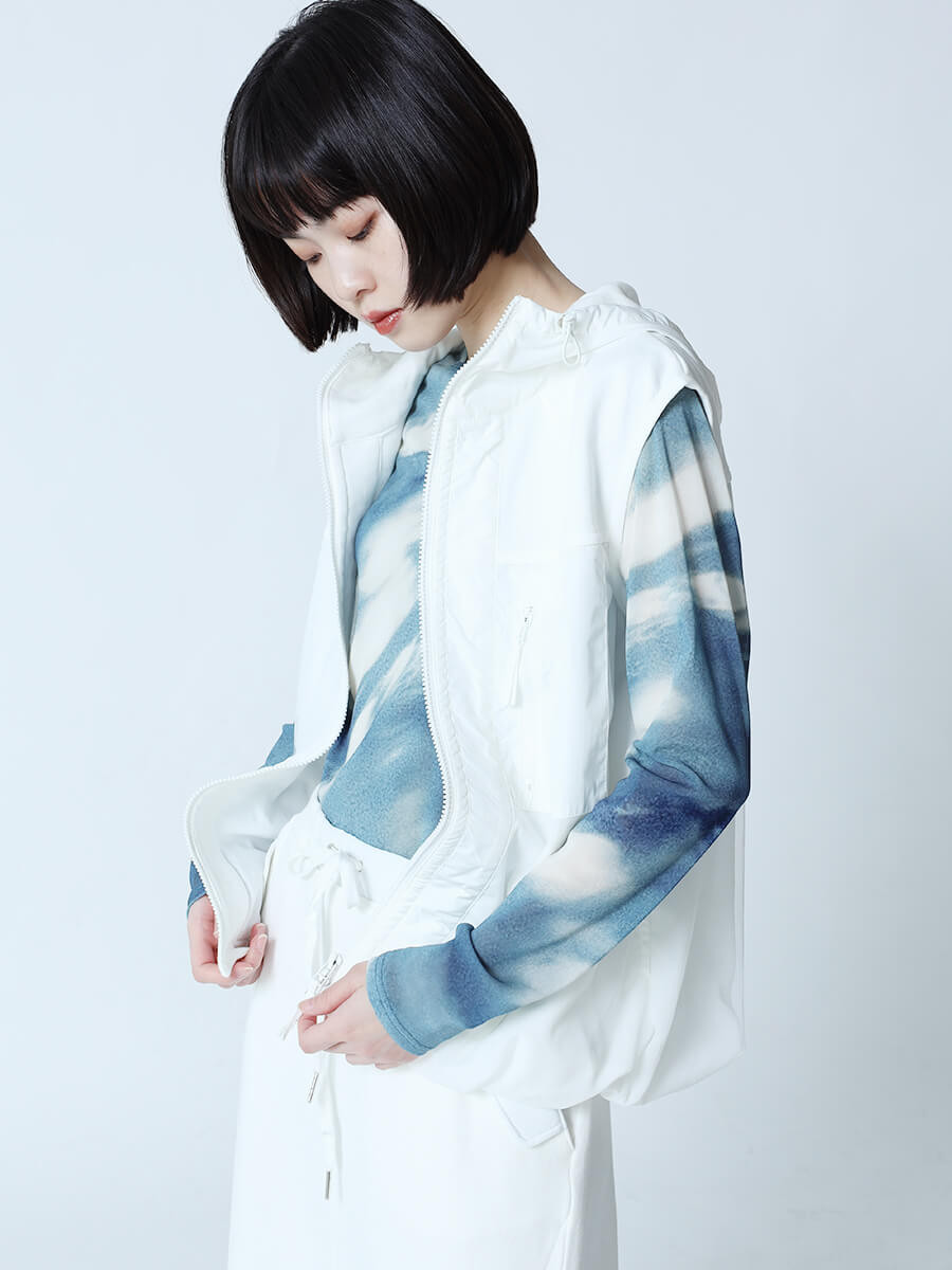 ラシュッド /LASUD ACTIVE /アシンメトリー ベスト グレーニット ラシュッド /LASUD ACTIVE /アシンメトリー ベスト グレーニット