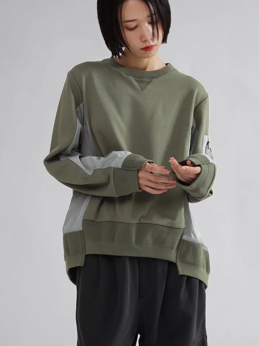 【新品】LASUD ラシュッド　異素材　スウェット　ヤマダヤ 新品】 ヤマダヤ LASUD ACTIVE 異素材MIXショート プルオーバー - メルカリ