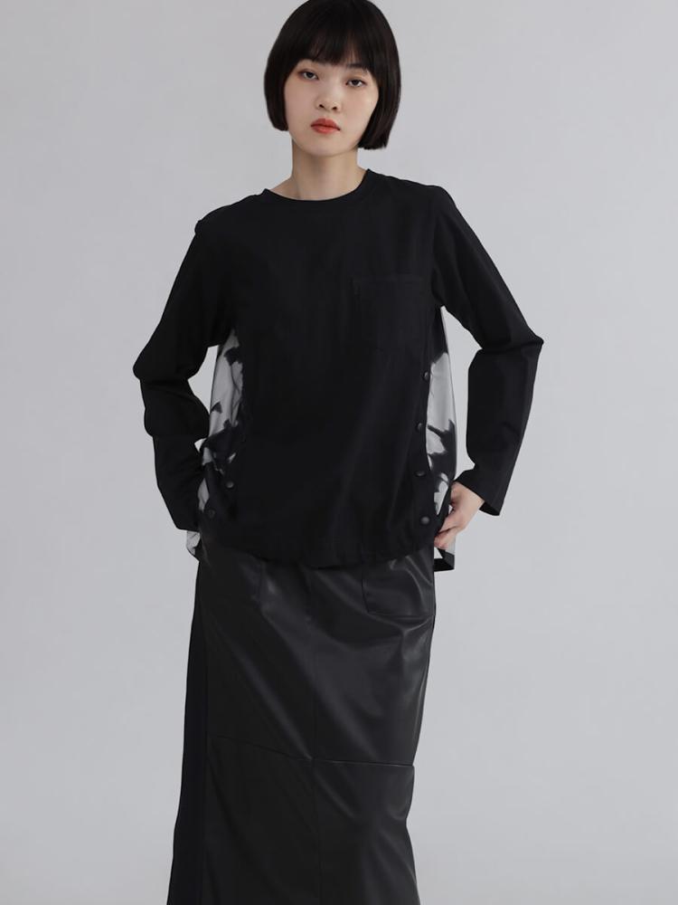 バックチュールフラワープリントトップス - LASUD - LASUD｜YAMADAYA STORE